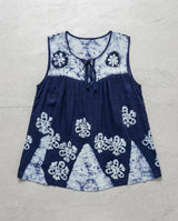 Blusa Chandri Azul Marino con Blanco