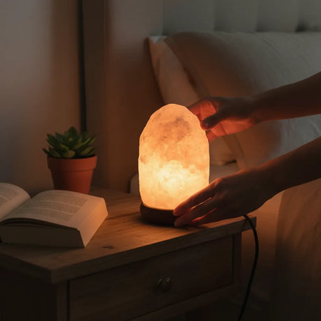 Lampara de Sal Gris del Himalaya Led Mini