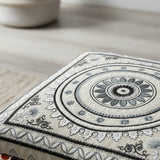 Cojin Boho Gris Cuadrado Mediano