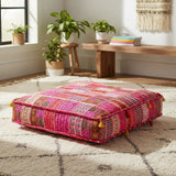 Cojin de Suelo Patchwork Rosado Extra Grande