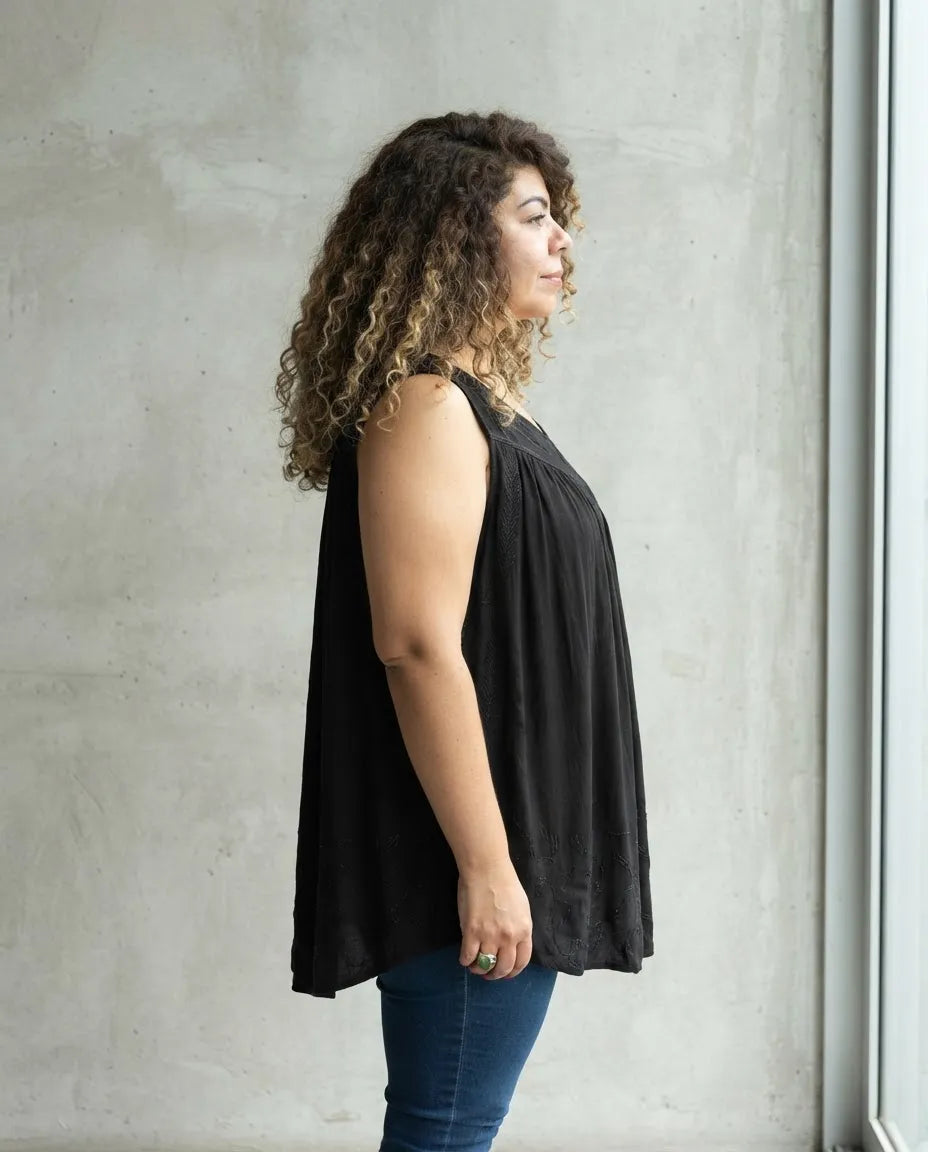 Blusa Vestido Charita Negra