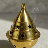 Porta Incienso y Quemador de Bronce Estrella