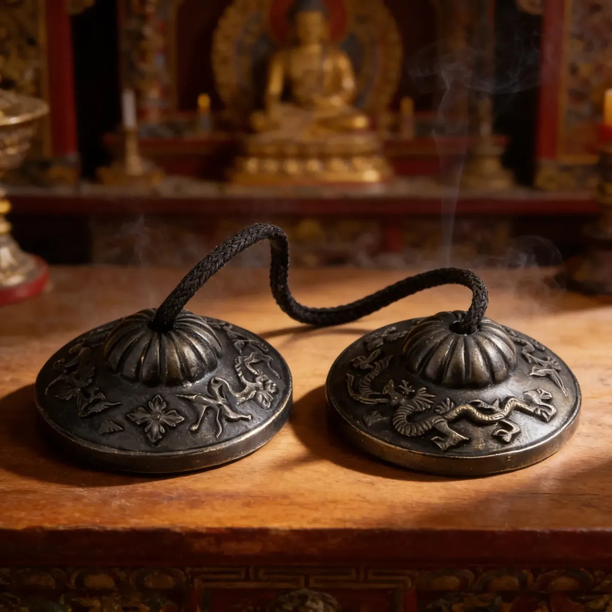 Tingshas Campanas Tibetanas Diseño 7 cm