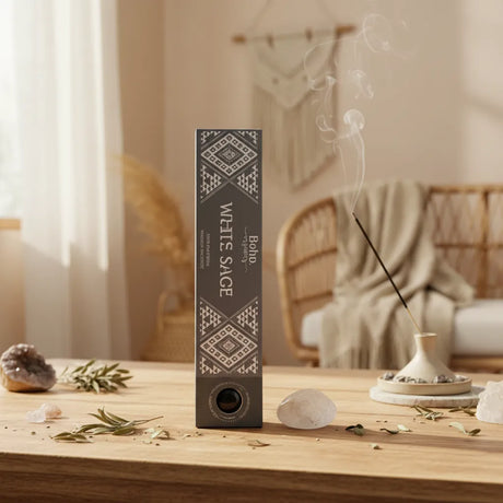 Incienso Salvia Blanca con Cuarzo de Cristal