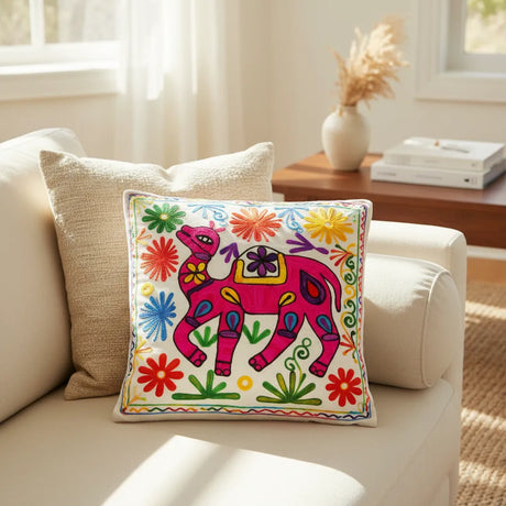 Funda de Cojín Camello Rosado