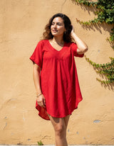 Blusa Vestido Dipti Roja