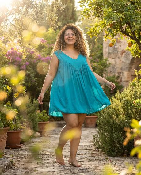 Blusa Vestido Charita Celeste