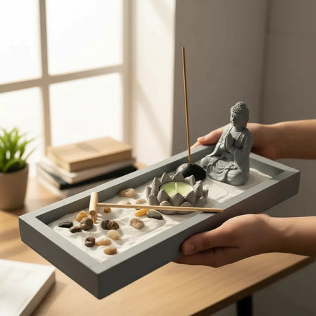 Jardin Zen Budda Rezando