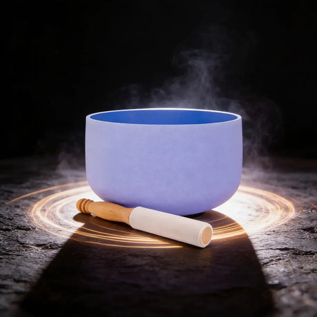 Cuenco Tibetano Cuarzo Azul 10 Pulgadas Nota SOL