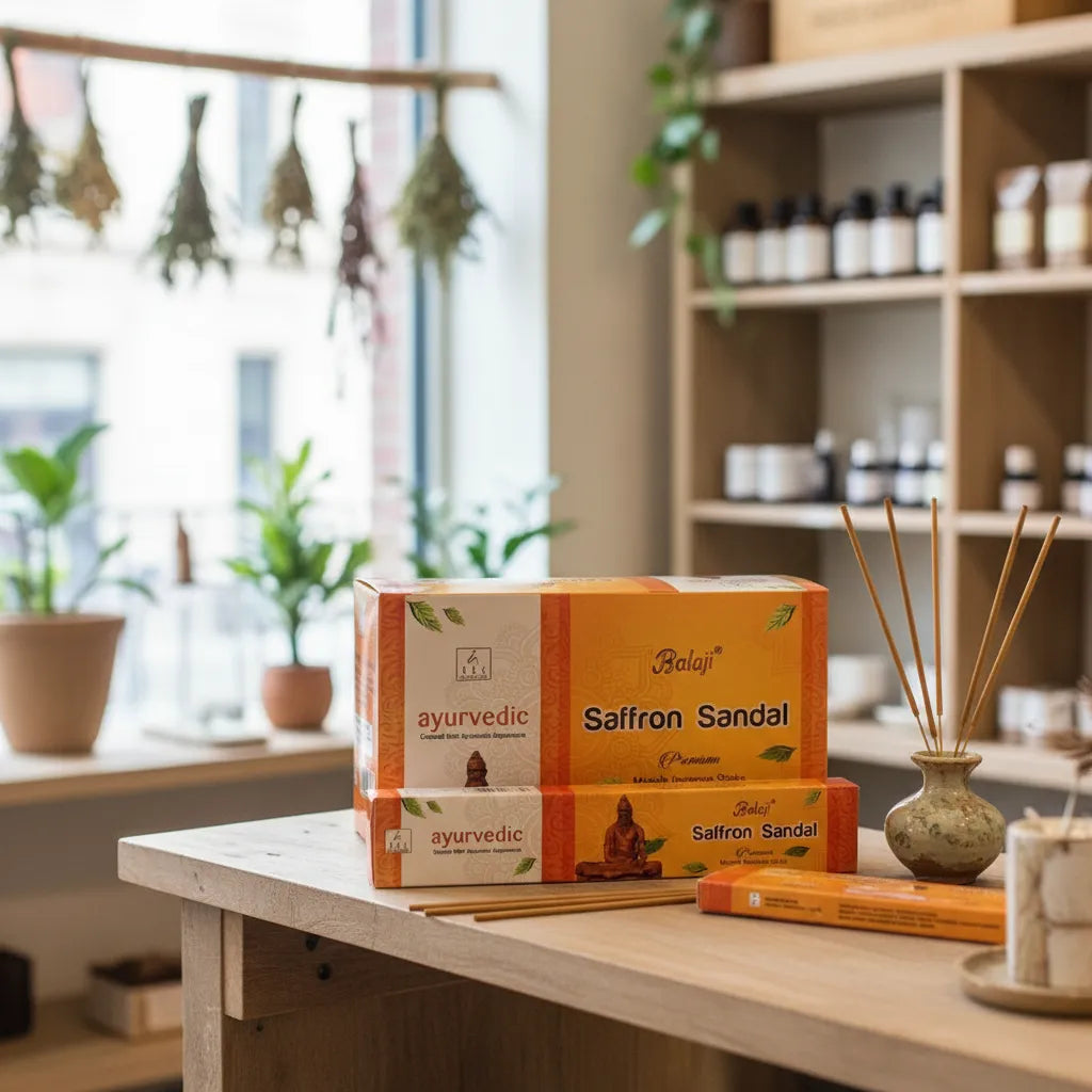 Incienso Azafrán Sándalo Ayurvedico