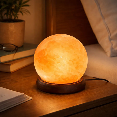 Lampara de Sal del Himalaya Esfera Led Mini
