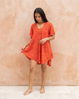 Blusa Vestido Dipti Salmon