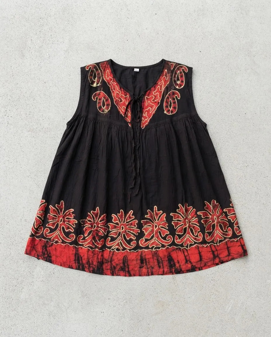 Blusa Darpita Negra con Rojo