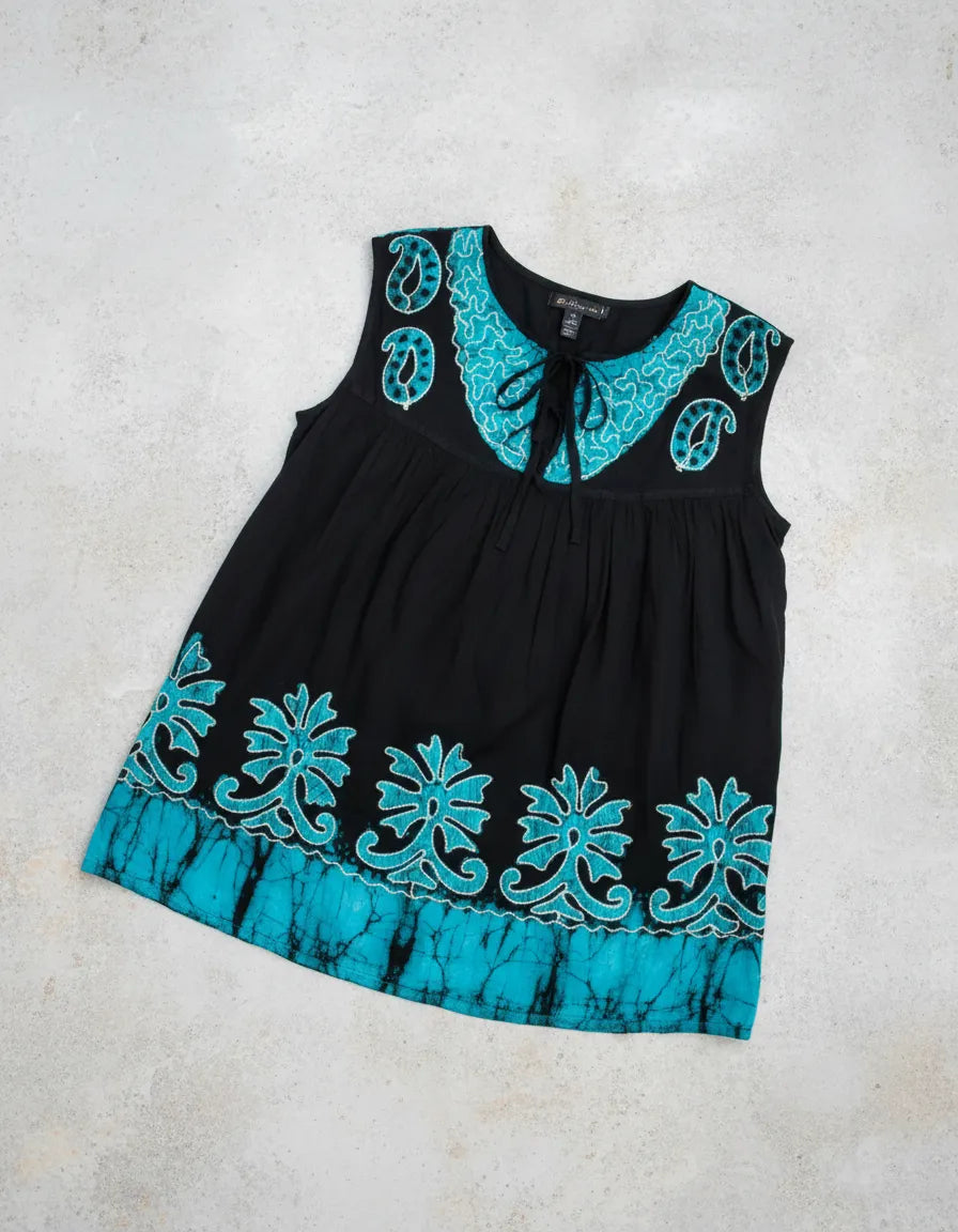 Blusa Darpita Negro con Azul