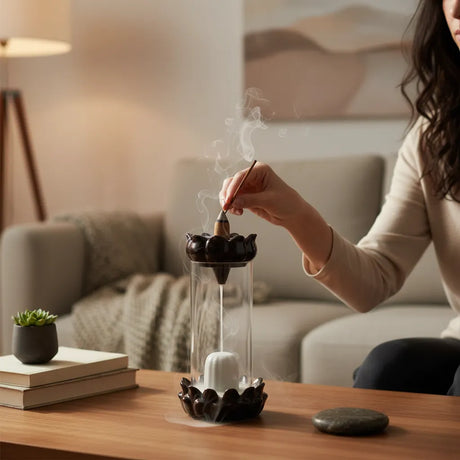 Porta Incienso Cascada Glass Shivling