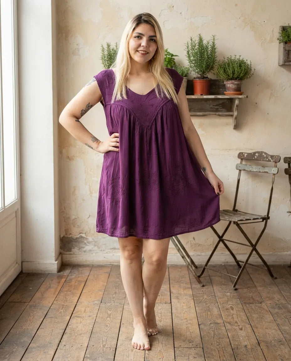 Blusa Vestido Chiti Morada