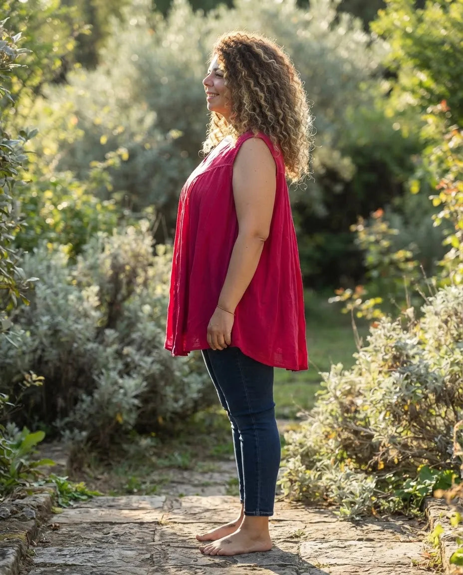 Blusa Vestido Chalani Rosada
