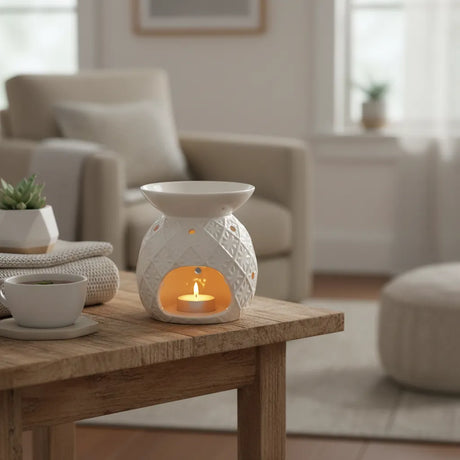 Difusor de Ceramica Blanco Textura Design