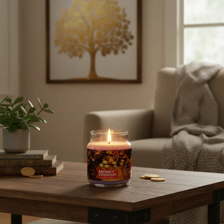 Vela  Tapa Vidrio - Atrae Dinero