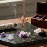 Péndulo Metal Espiral Oro Rosa