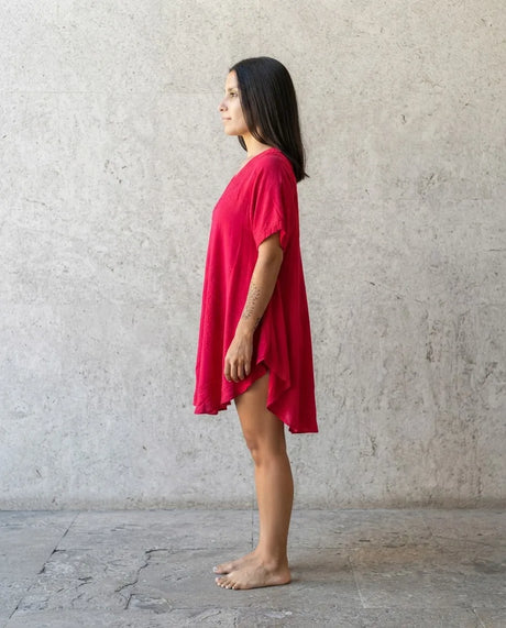 Blusa Vestido Dipti Rosada