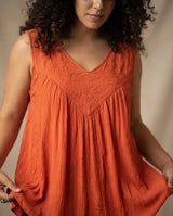 Blusa Vestido Chalani Salmon