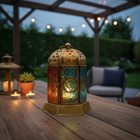 Porta Vela Farol Encantado 7 Chakras OM