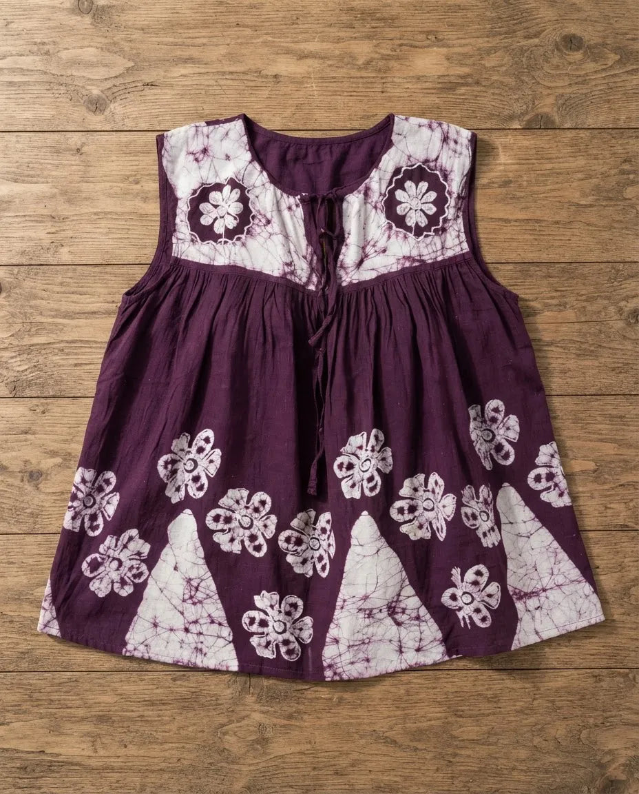 Blusa Chandri Violeta con Blanco