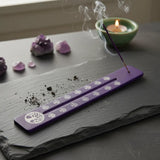 Tabla Porta Incienso Madera Árbol de la Vida Morado