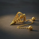 Péndulo Metal Espiral Dorado