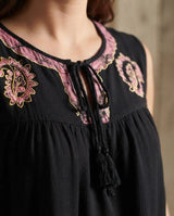 Blusa Dayita Negro con Rosado