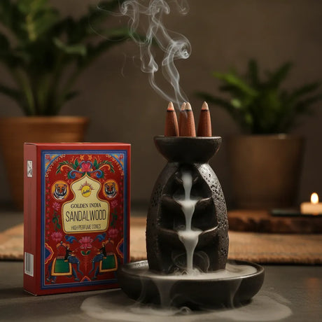 Incienso Cascada Golden Indian SandalWood 120 conos