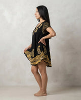 Blusa Vestido Devamati Negro con Amarillo