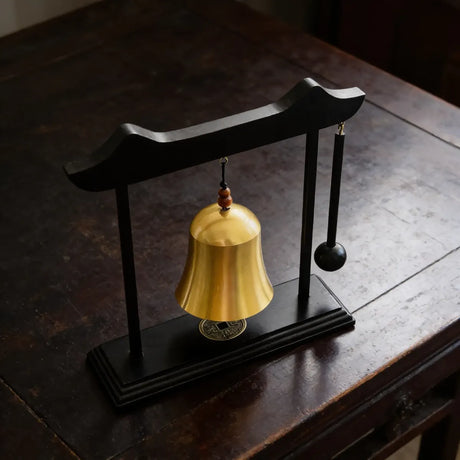 Campana Gong de Escritorio Negro