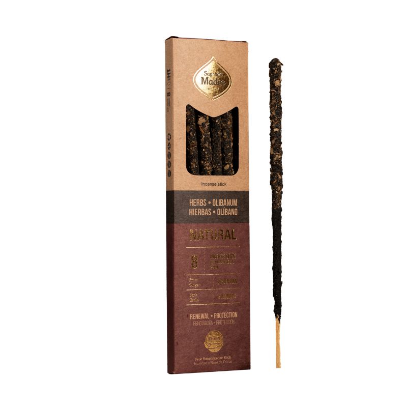 Sahumerio Dos Aromas Natural Hierbas Olíbano - Sagrada Madre