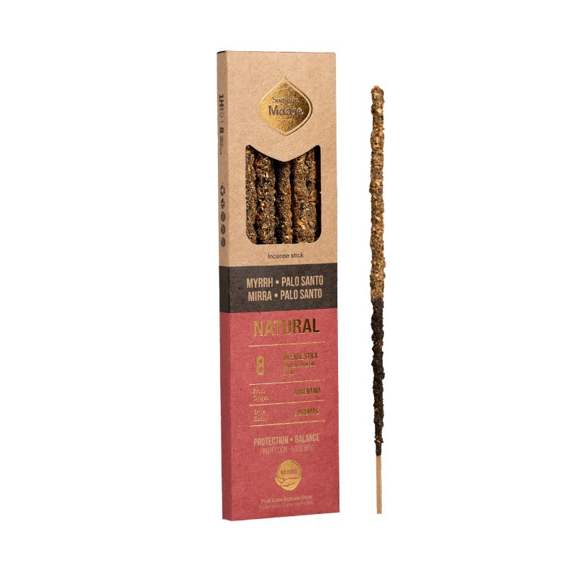 Sahumerio Dos Aromas Natural Mirra Palo Santo - Sagrada Madre