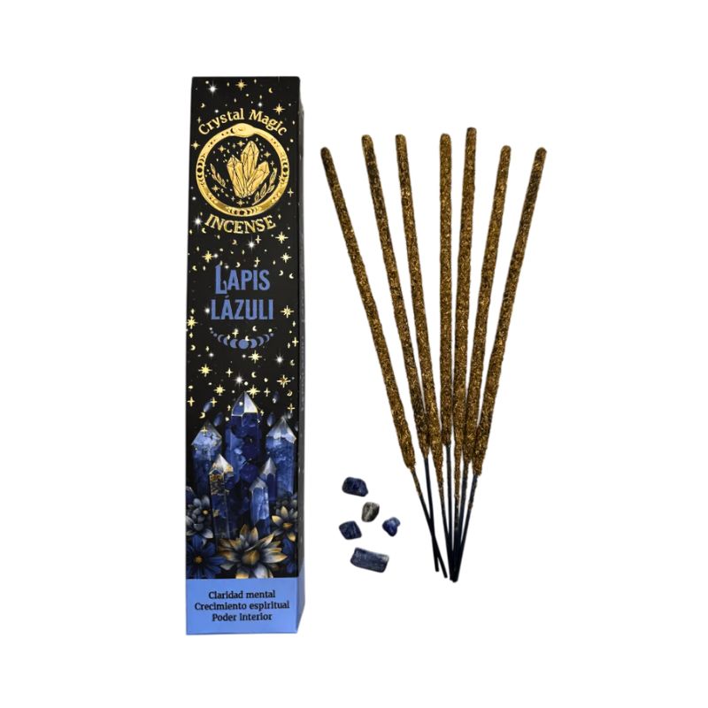 Incienso Loto Azul con Piedras de Lapislazuli