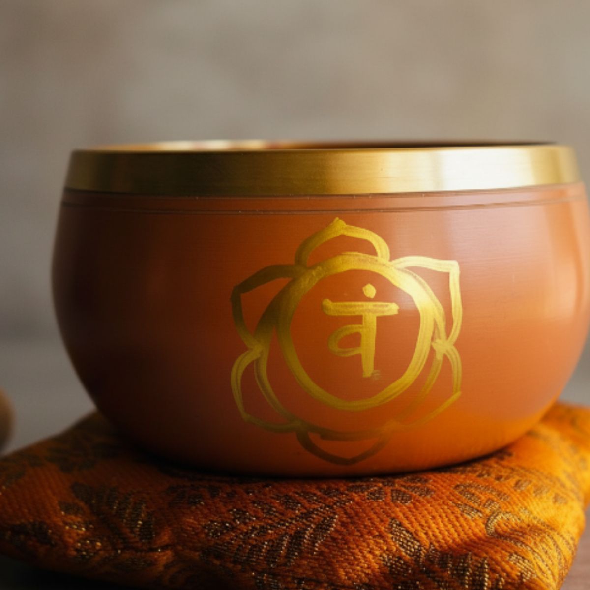 Box Cuenco Tibetano Naranja 11cm