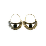 Aros Plateados Perla Onix