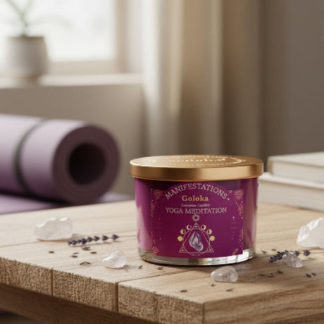 Vela Palo Santo con Amatista - Meditación Yoga