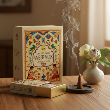 Incienso Cascada Golden Indian Amber Musk 10 conos