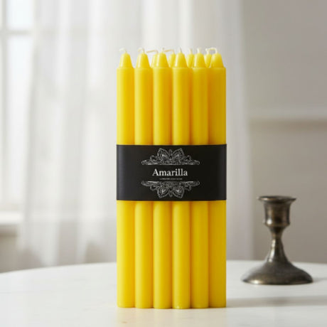 Vela Larga Amarilla 10u