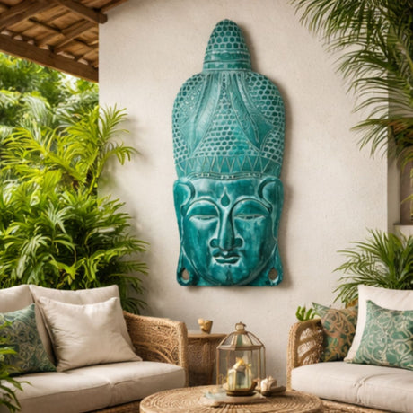 Cuadro Budda Face Verde