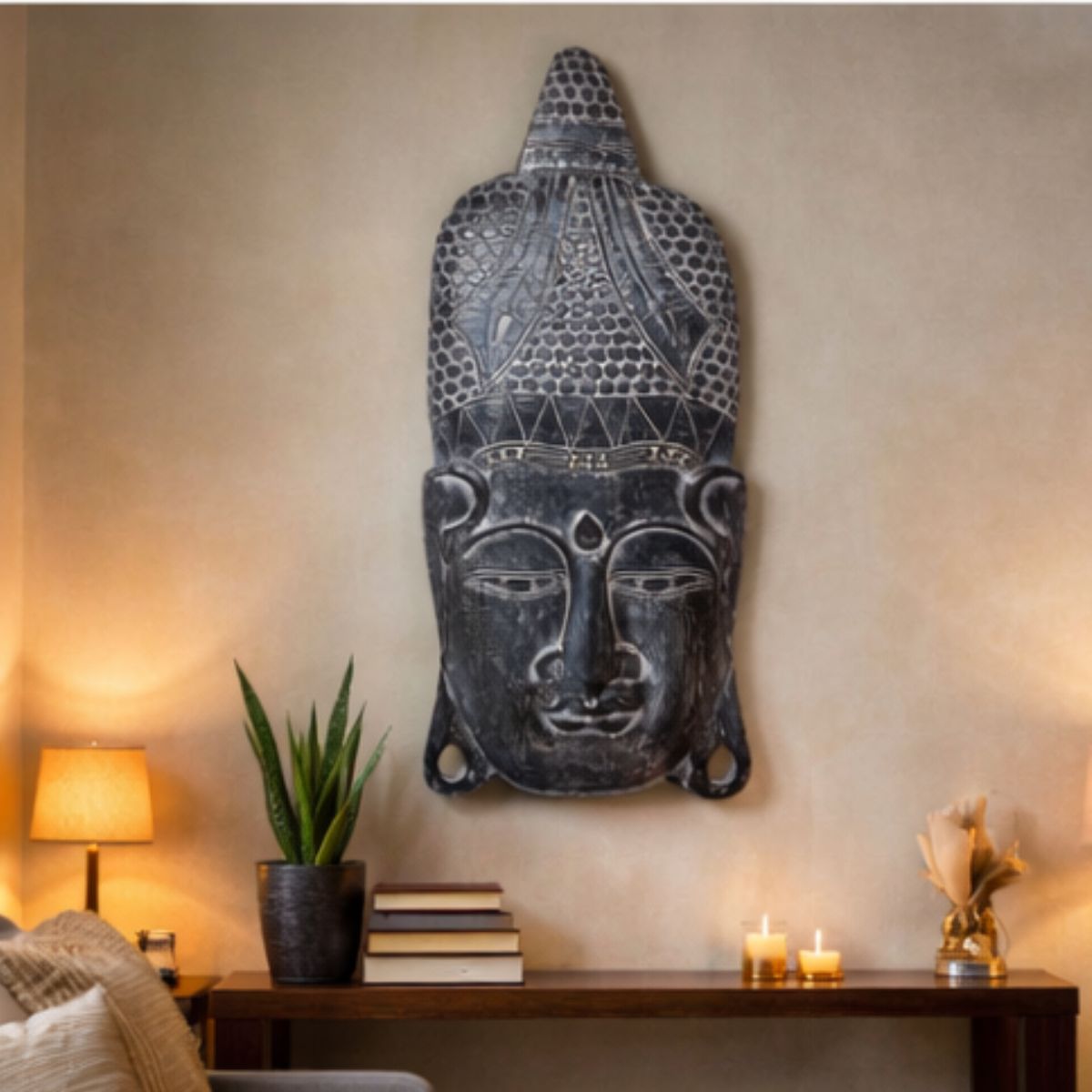 Cuadro Budda Face Black