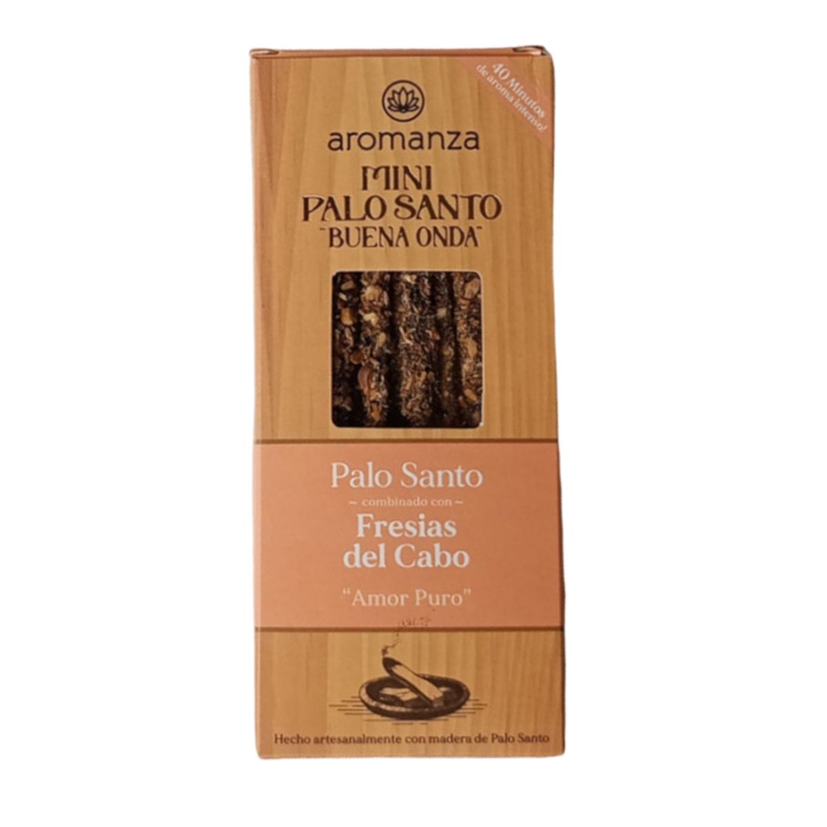 Sahumerio Palo Santo Buena Onda Mini Fresias del Cabo - Aromanza