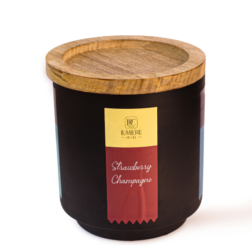 Vela Aromática Champan de Frutilla Big Jar - Lumiere du Ciel