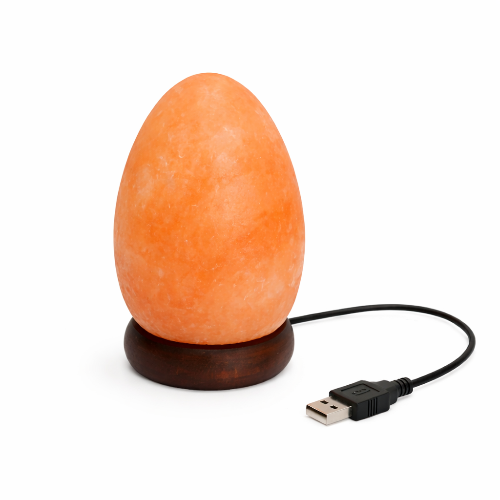 Lampara de Sal del Himalaya Huevo Led Mini