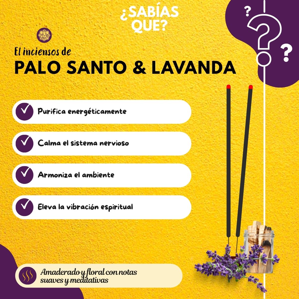 Incienso SAC - Palo Santo y Lavanda