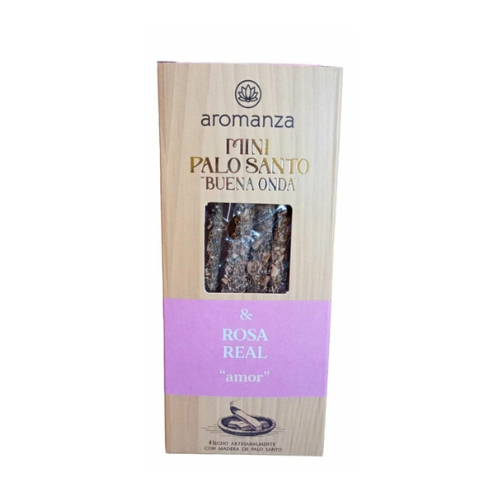 Sahumerio Palo Santo Buena Onda Mini Rosa Real - Aromanza