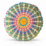 Cojin Boho Multicolor Redondo Chico